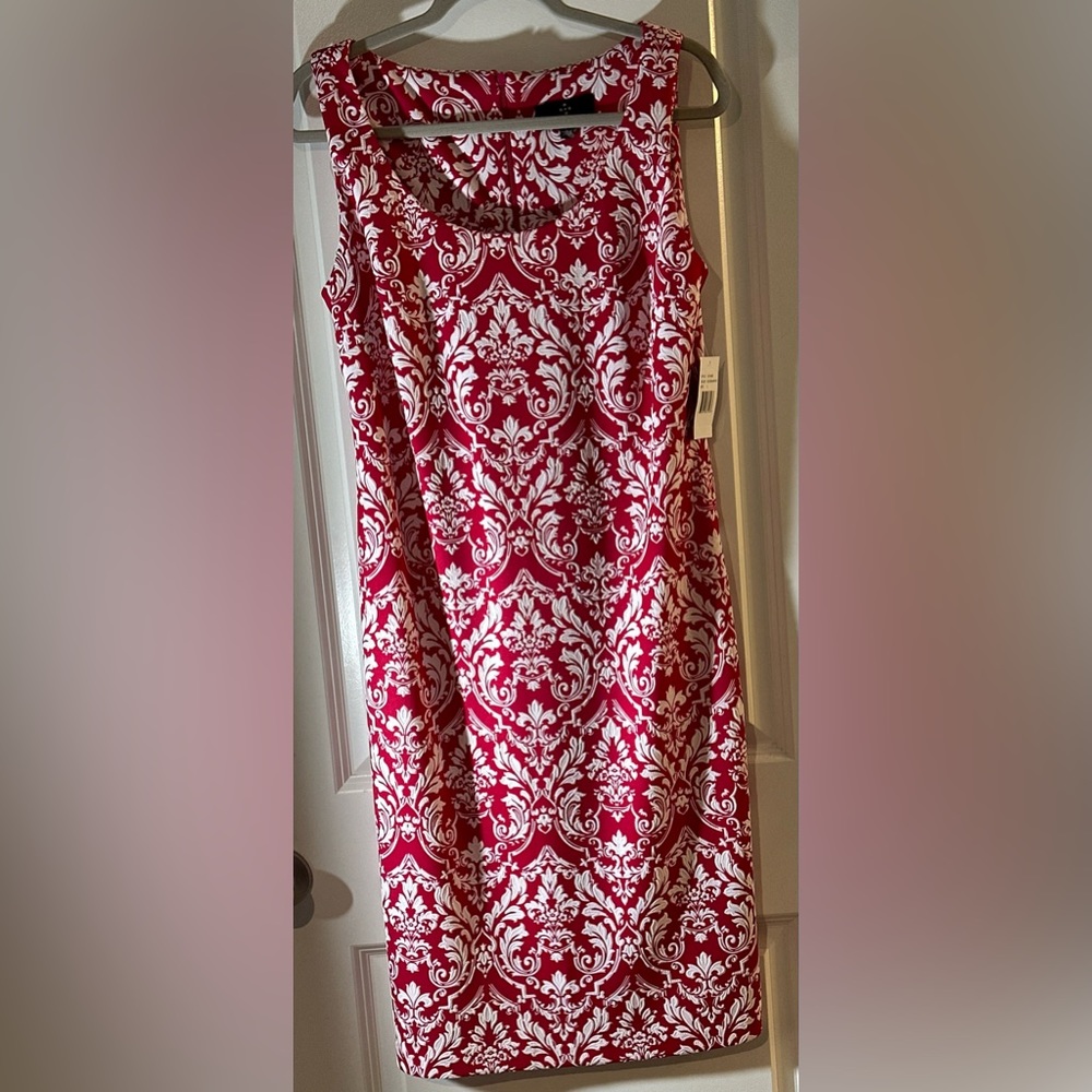 Red & White Ronni Nicole Midi Dress